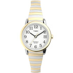 Timex Women's Easy Reader 25mm Watch - Two-Tone Case White Dial with Tapered Expansion Band