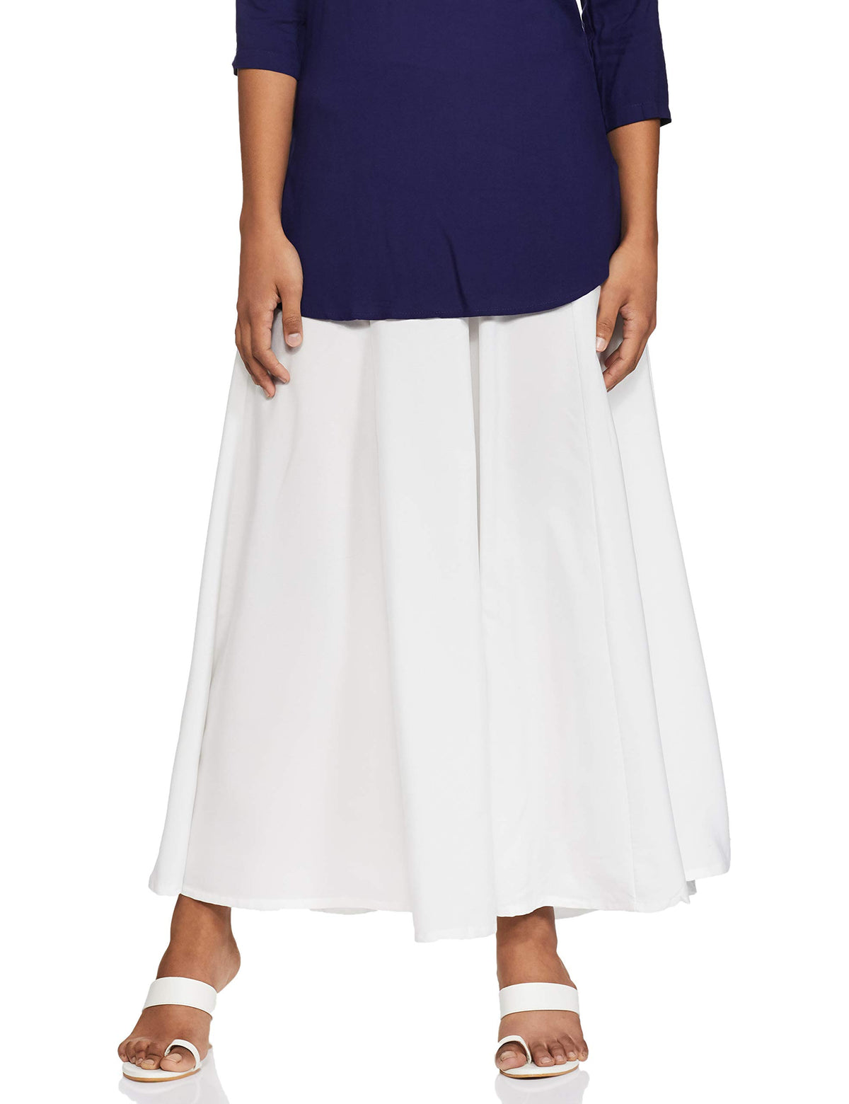 Aurelia Crepe Palazzo Bottom White