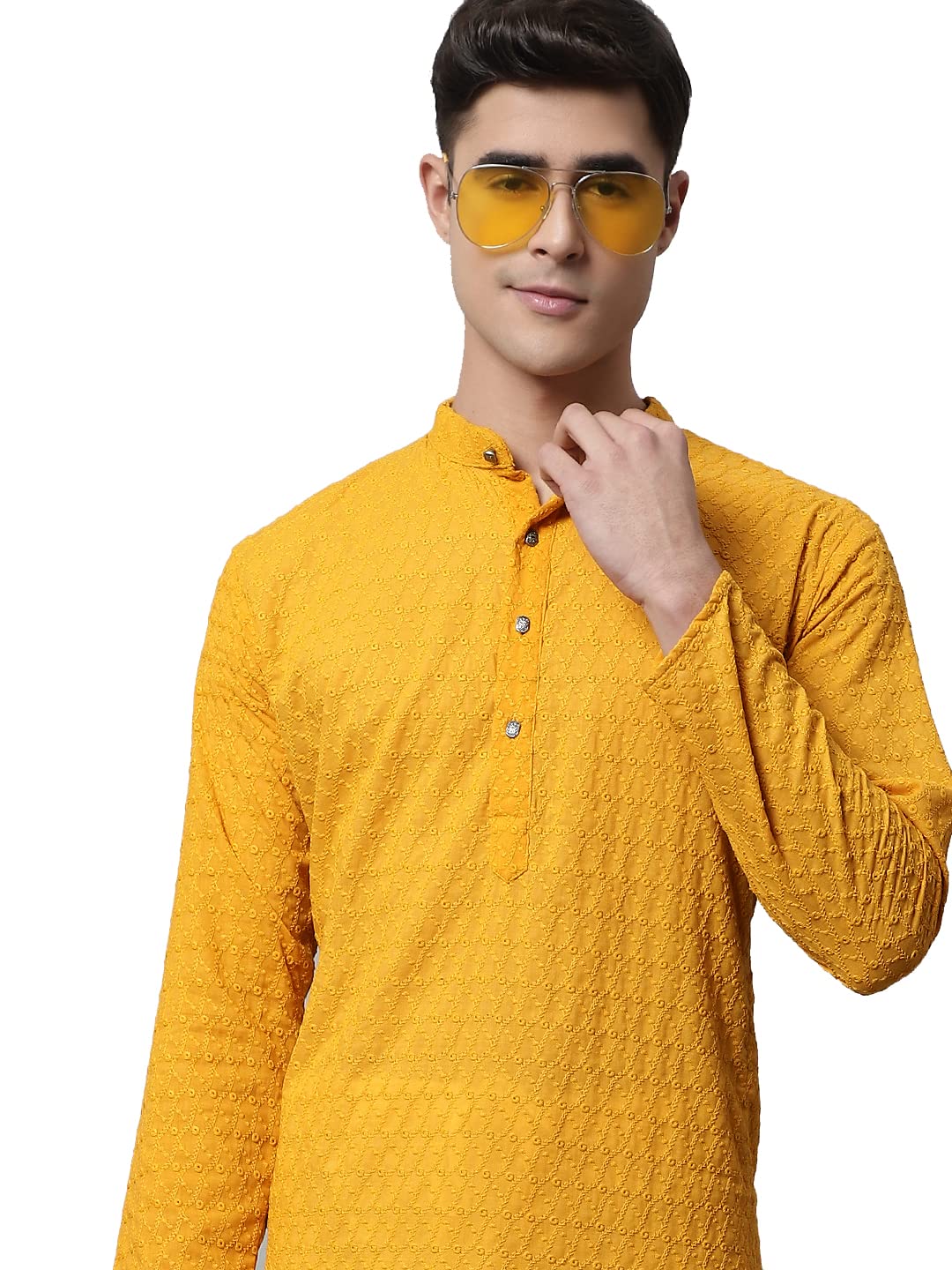 Jompers Mens And Embroidered Kurta Churidar Set