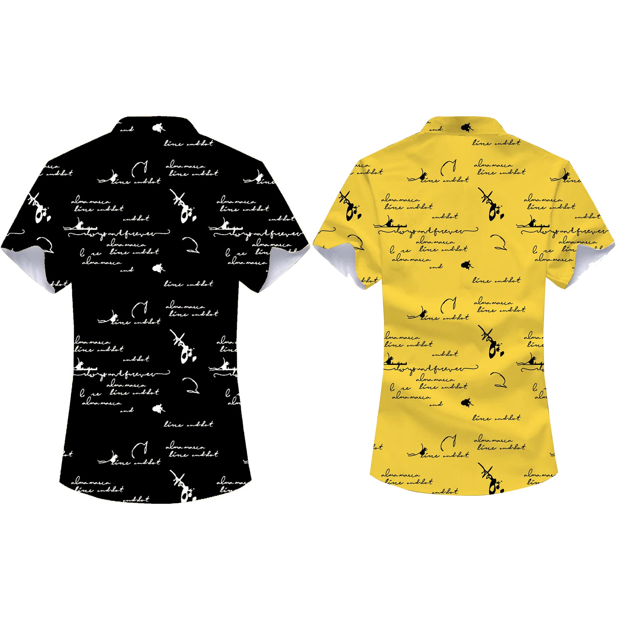 Kadiyu Half Sleeve Printed Shirts For Men Regular Fit Printed Spread Collar Casual Shirt Lycra Fabric With Combo Shirt (Pack Of