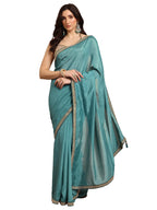 Libas Solid Silk Blend Saree for Women (96527P)