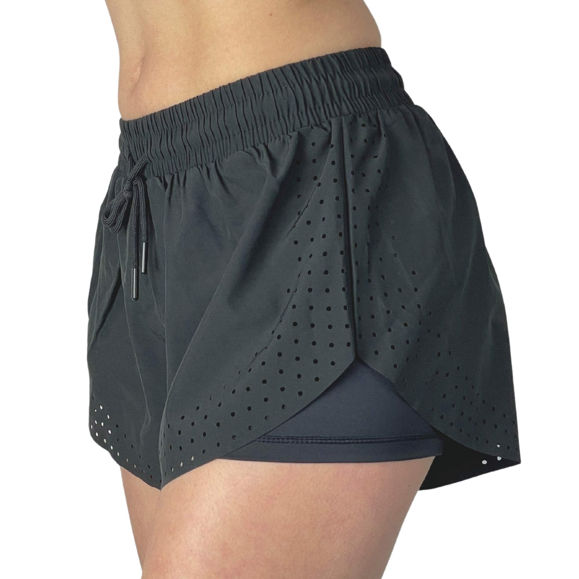 Arielle Athletic Shorts with Built-In compression Liner(D0102HEB27V)