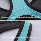 Stylish Racerback Athletic Sports Bra  Padded Seamless High Impact Support Black