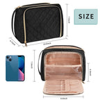 CUBETASTIC Travel Makeup Bag, Large Cosmetic Bag with Makeup Brush Comparment, Portable Make Up Organizer Zipper Pouches for Wom