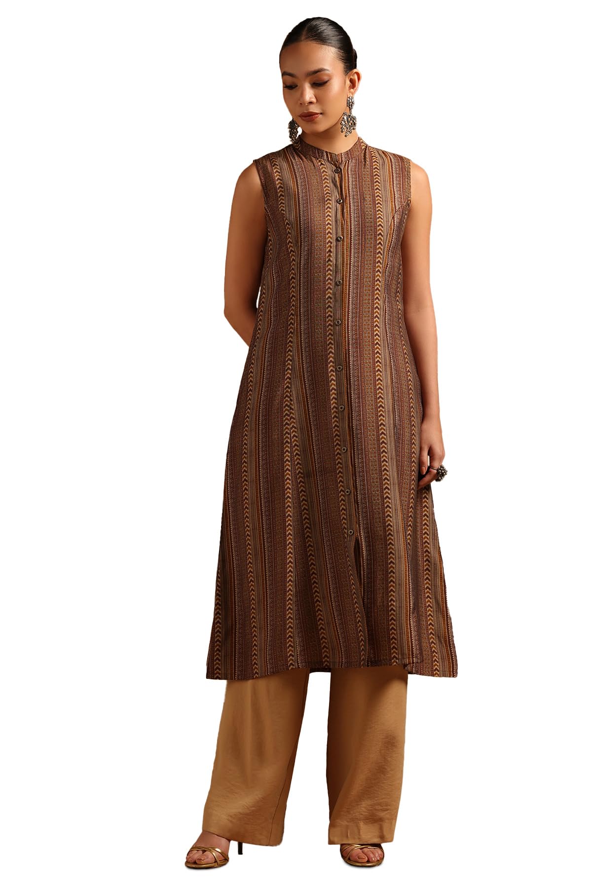 Soch Women Muslin Striped Kurta