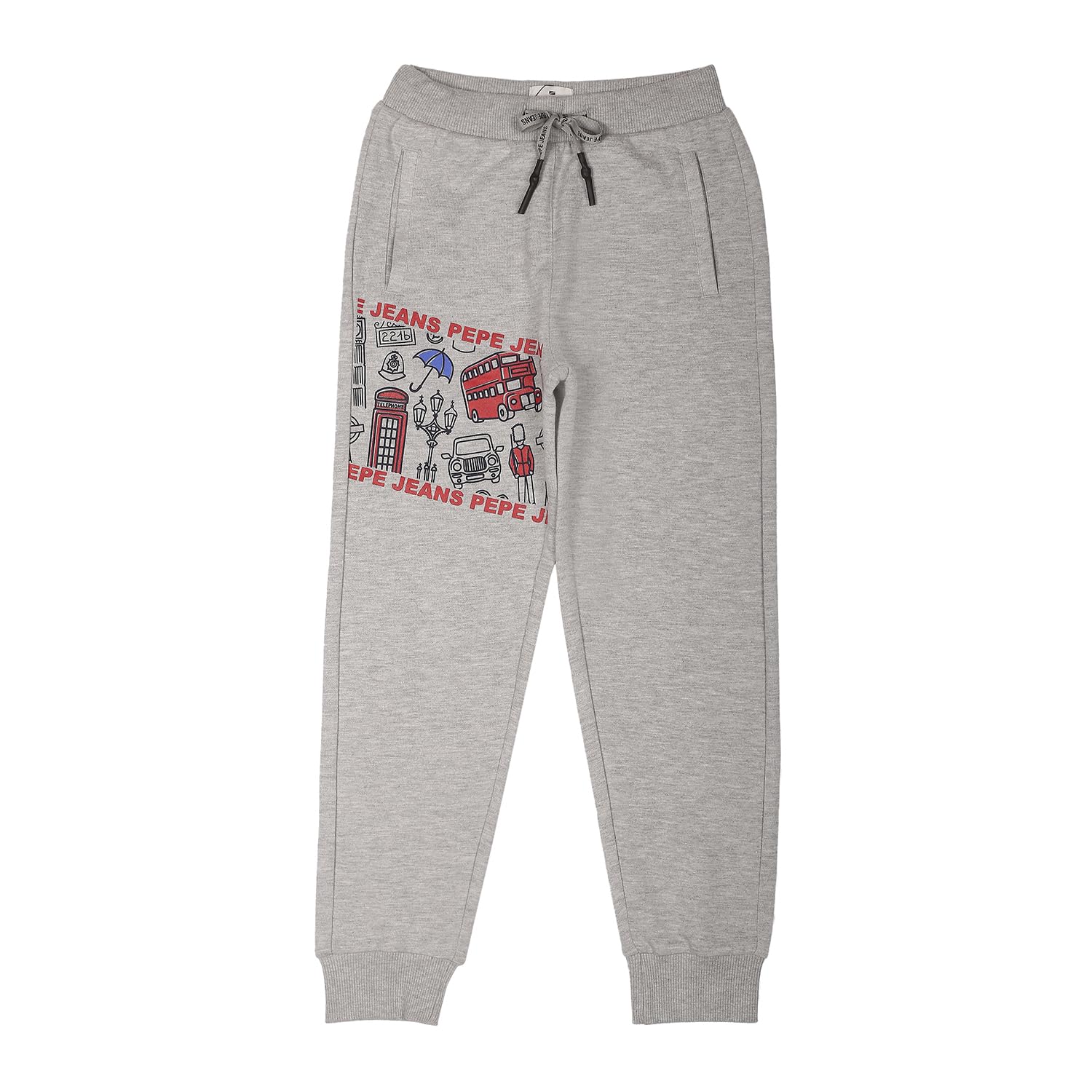 Pepe Jeans BoyS Regular Track Pants (Pb210655_Grey Mel