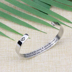 JoycuFF Inspirational Gifts for Women Encouragement Bracelets Birthday Gift Ideas Uplifting Message Engraved Personalized Stainl