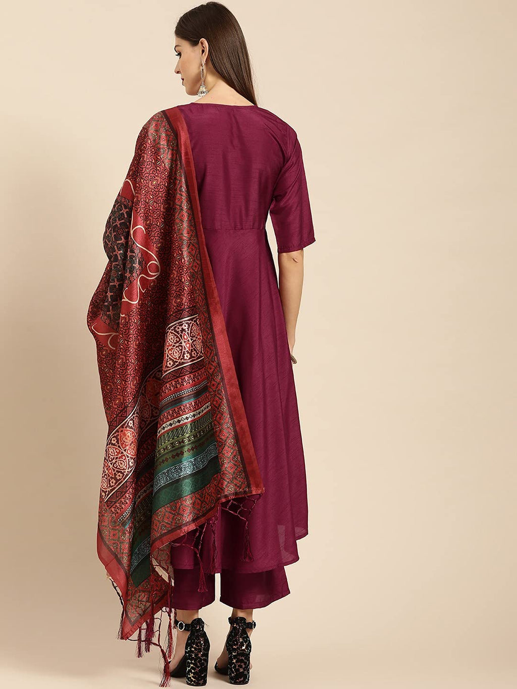 Anni Designer Women'S Cotton Straight?Kurta With Palazzo (Gshk115)