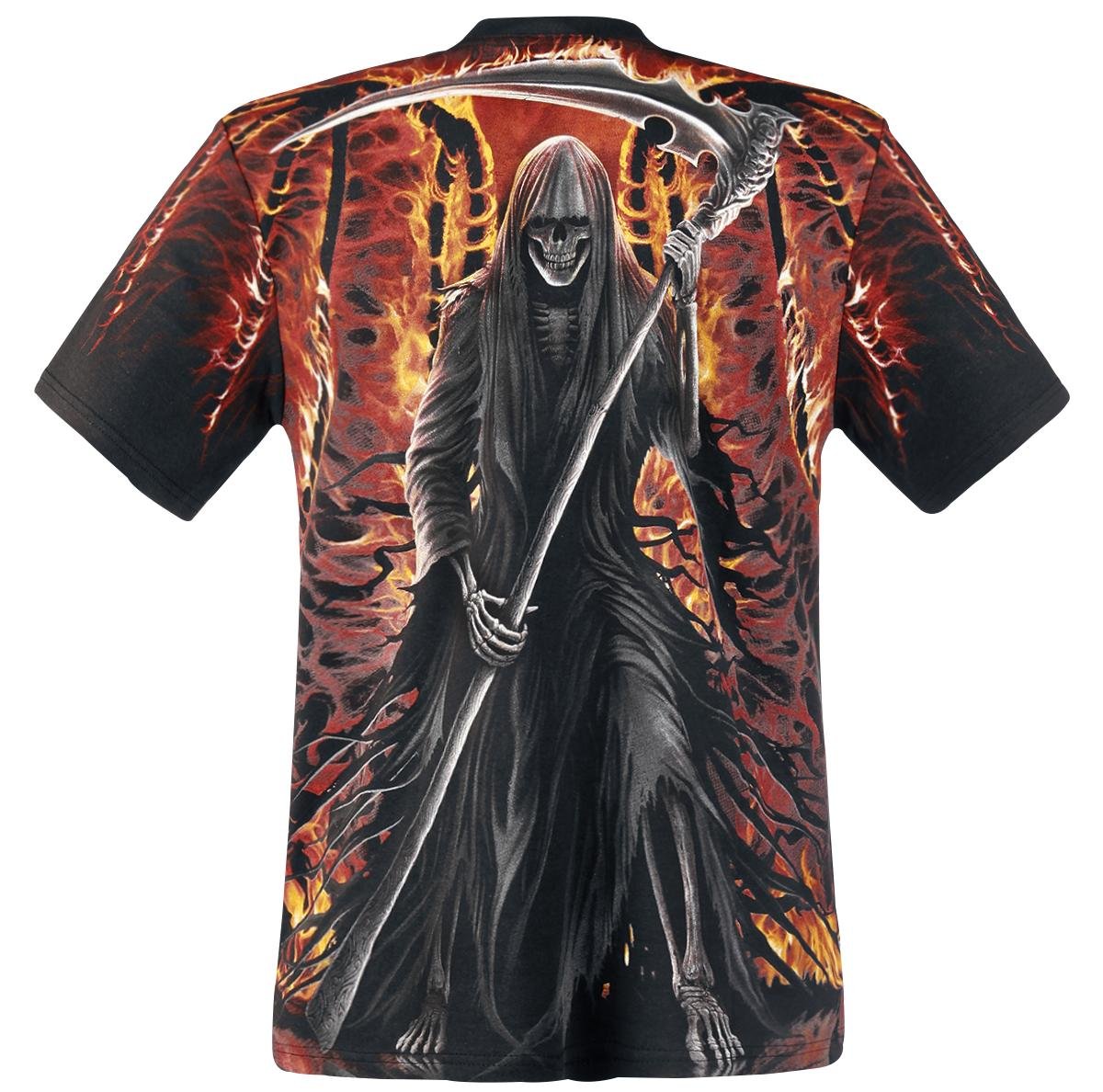 Spiral - Flaming Death - Allover T-Shirt Black - M