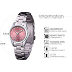 cofuo Women Lady Dress Analog Quartz Watch with Stainless Steel Band, Simple Design Easy Reader Wrist Casual Fashion Waterproof