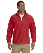 Mens 8 oz Full-Zip Fleece - BLAcK - 5XL(D0102H76U3J)