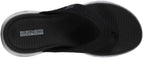 Skechers Women's On-The-go 600-Sunny Black/Grey Flip-Flop 7 M US