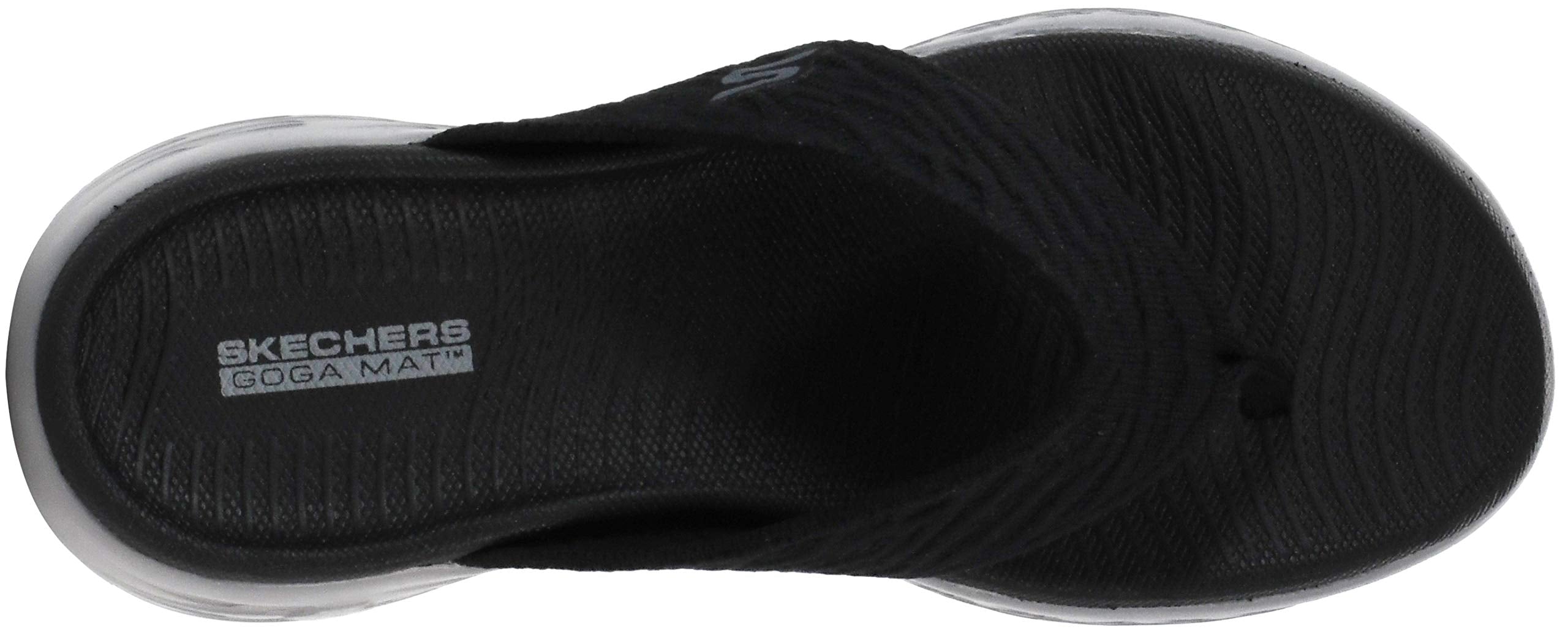 Skechers Women's On-The-go 600-Sunny Black/Grey Flip-Flop 7 M US