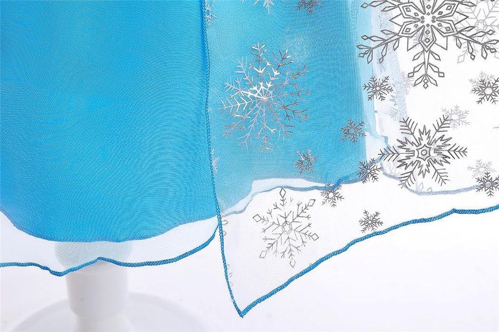 Dressy Daisy Girls' Ice Princess Dress Costume Birthday Halloween Christmas Fancy Party Dresses with Cape Draping