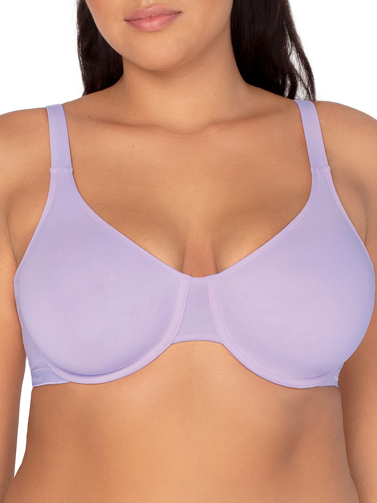 Fruit of the Loom Womens Cotton Stretch Extreme Comfort Full Coverage Bra, Desert Dusk/Grey/Lilac Whisper, 40DD US