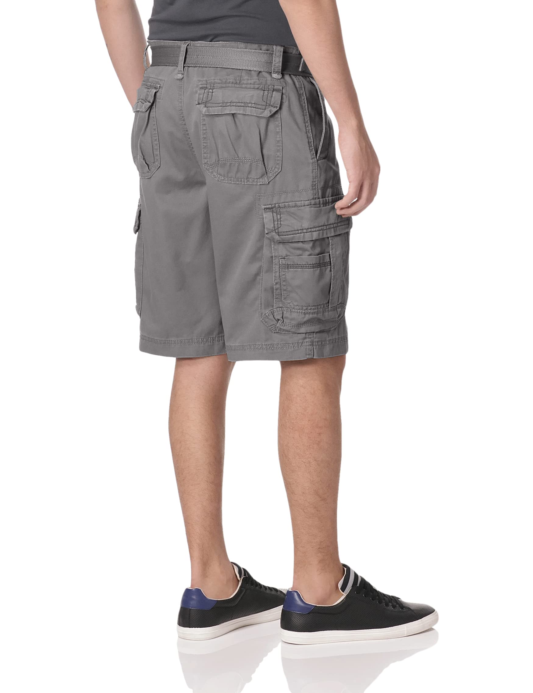 Unionbay Men's Survivor Belted Cargo Short-Reg and Big & Tall Sizes, Grey Goose, 48