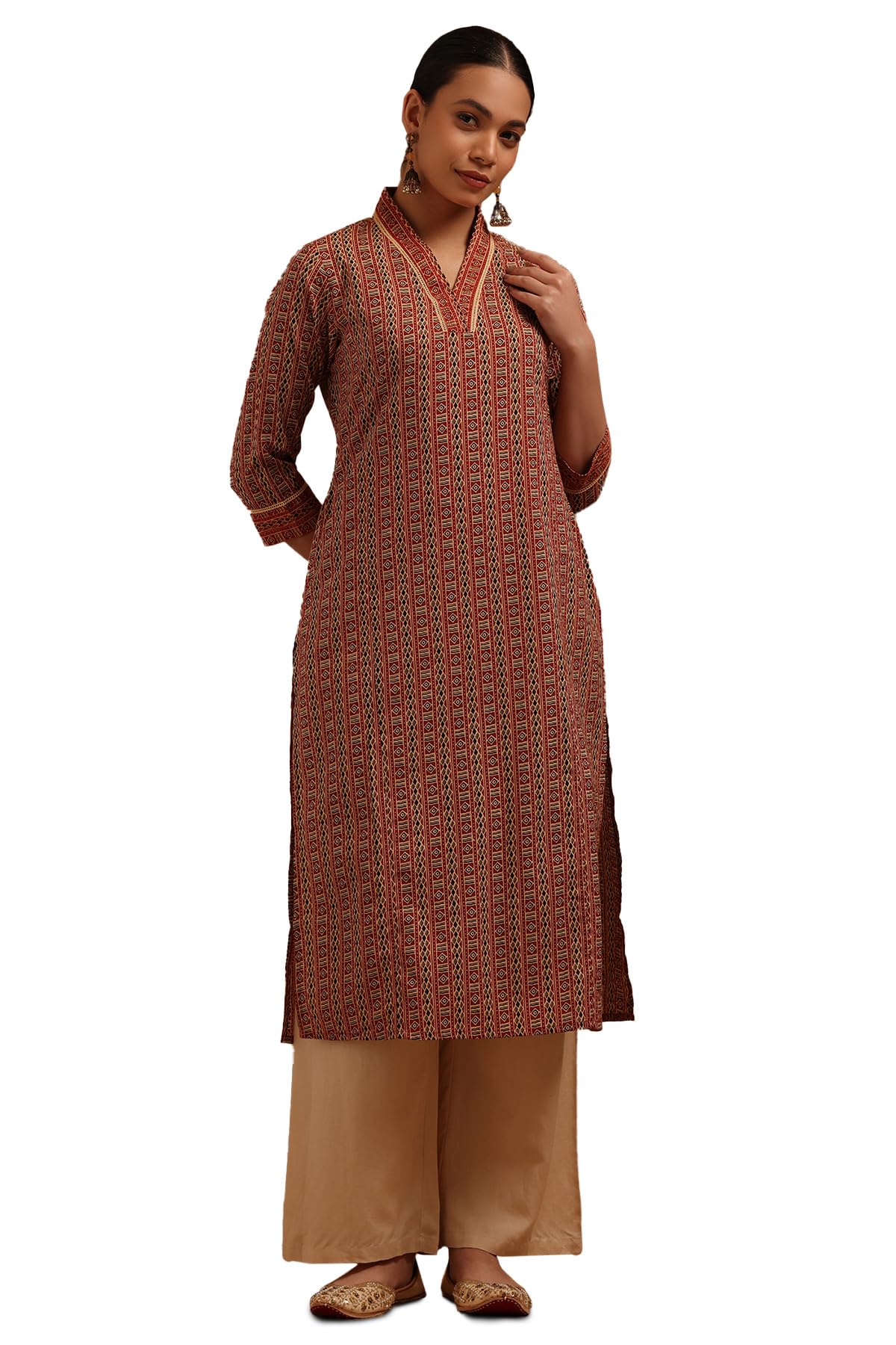 Soch Women Cotton Geometric Printed Kurta
