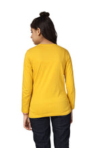 Kyda Kids 100% Cotton Girls Full Sleeve Printed T-Shirt,Regular Fit Round Neck Tops (Pack Of 3) Yellow