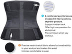 SHAPERX Women Waist Trainer Belt Waist Trimmer Belly Band Body Shaper Sports Girdles Workout Belt (SZ8002-Black, Large)