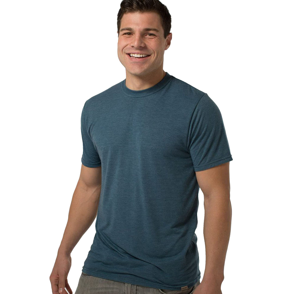 Bamboo Comfort Crew Tee - Bermuda Blue by Cariloha for Men - 1 Pc T-Shirt (M)
