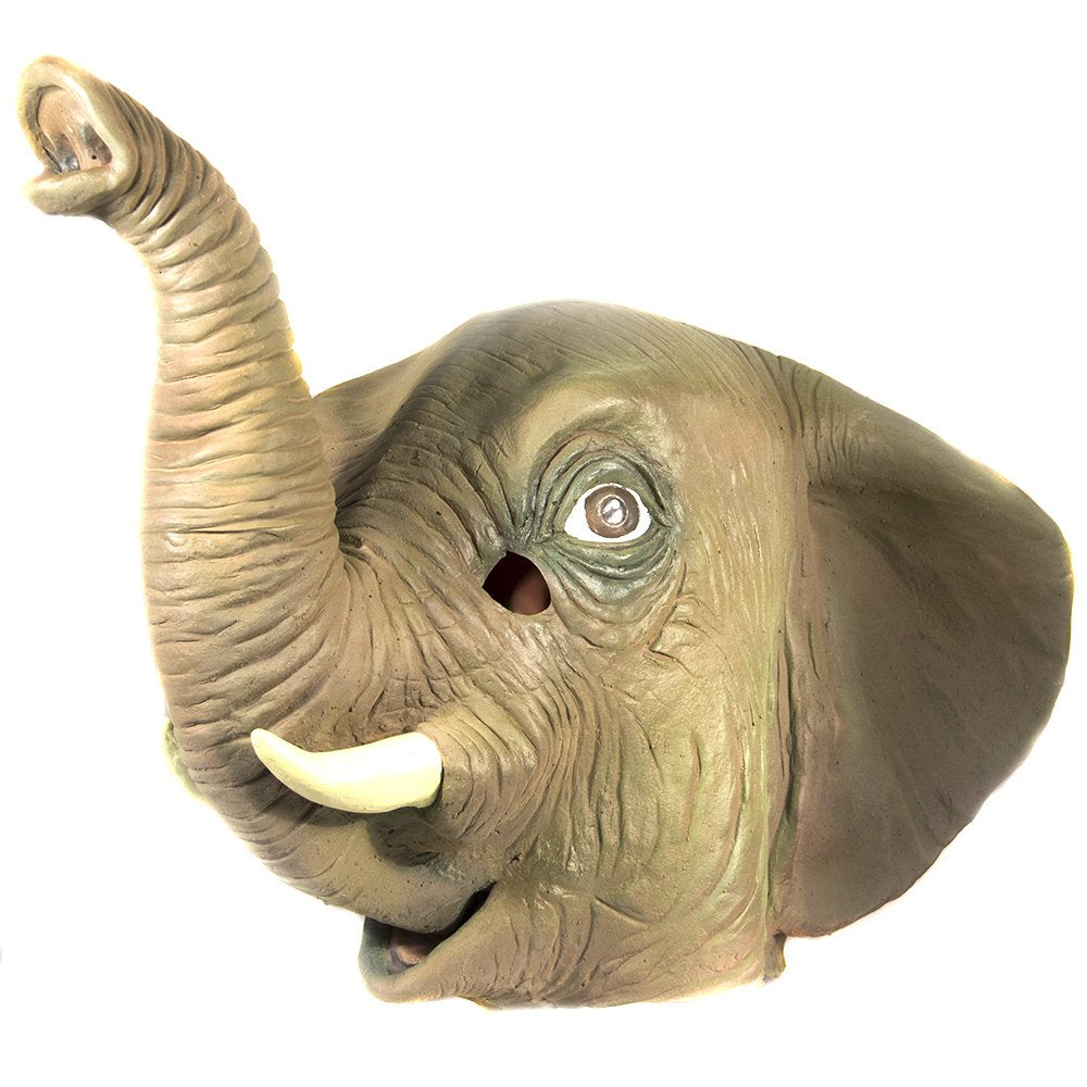 HMS Elephant Realistic Animal Mask, Grey, One Size