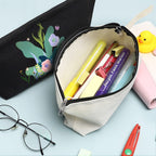 Sinzip 10 Pieces Cotton Canvas Makeup Bag with Bottom, Multi Purpose Cosmetic Bag with Zipper MN-WB07 Wb07