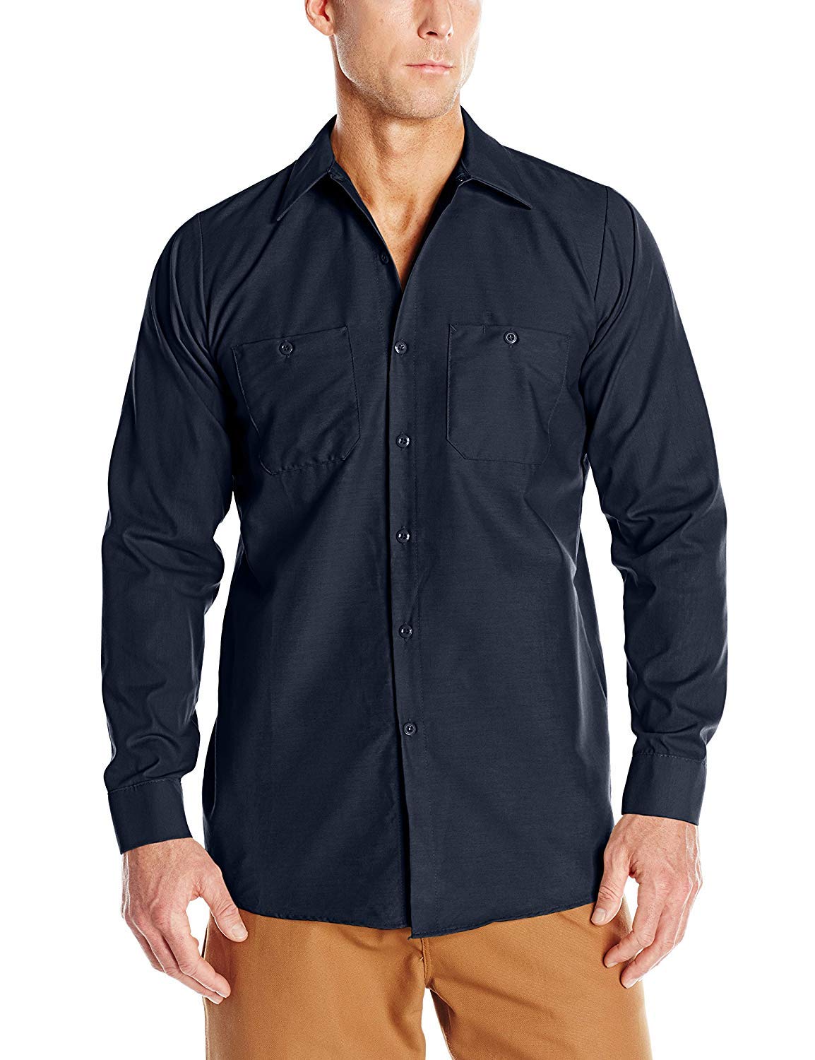 Red Kap mens Industrial Shirt, Regular Fit, Long Sleeve Work Utility Button Down Shirt, Navy, 3X-Large US