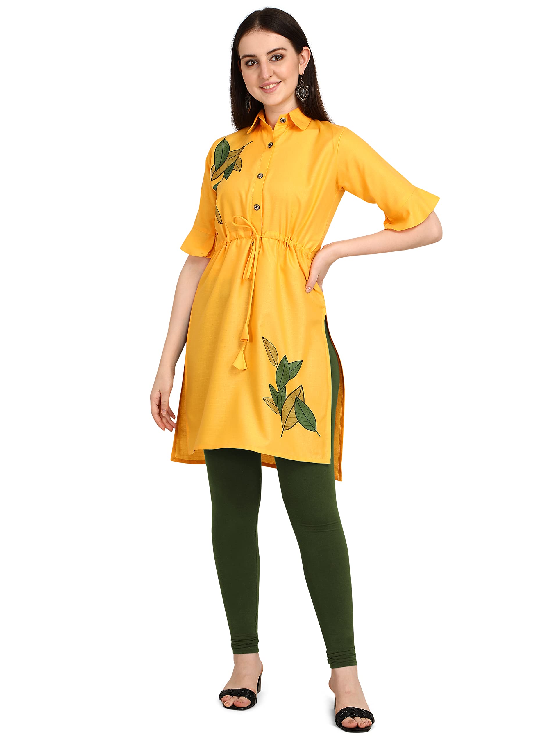 Leriya Fashion Fancy Kurti For Women || Cotton Printed Straight Short Casual Kurta || Office || Meeting || Profeessional || Outing || Summer Wear Kurtis For Girls || Formal Kurti