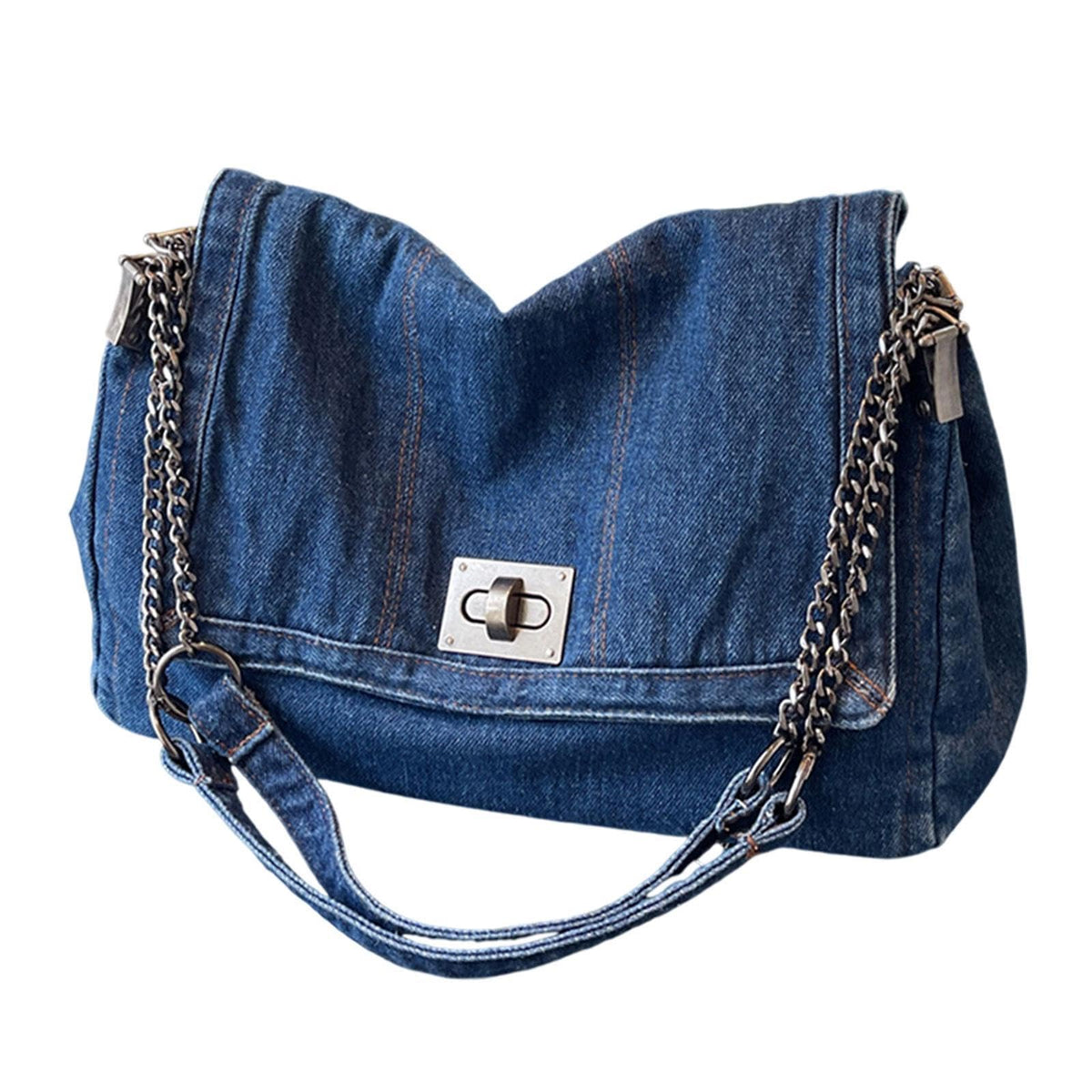 Enakshi Women Denim Shoulder Bag Classical Handbag For Party Favors Outdoor Shopping Deep Blue|Clothing, Shoes & Accessories | W 35.11