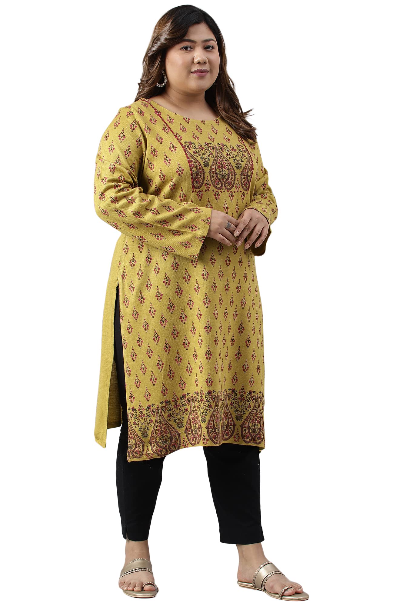 W For Woman Crepe Women Regular Kurta