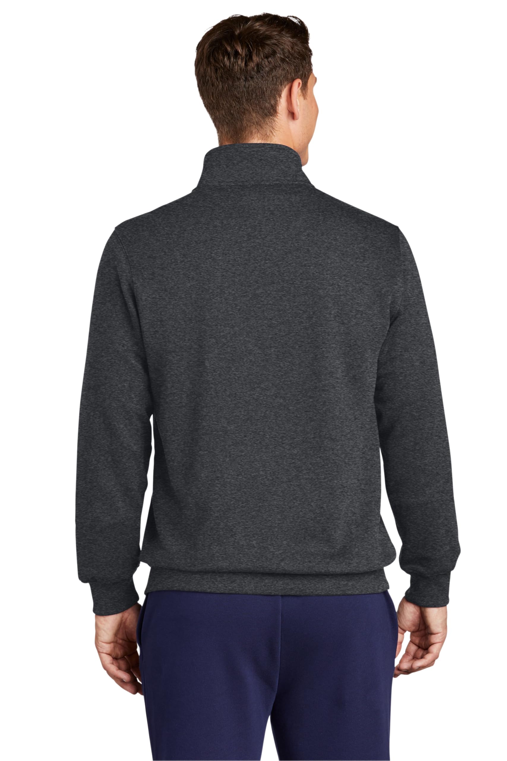 Sport-Tek Men's Full Zip Sweatshirt, Graphite Heather, Small