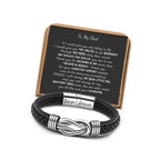 JoycuFF Dad Birthday Gifts Ideas from Daughter, Gifts for Dad for Father's Day Unique Christmas Jewelry for Him Knot Bracelet fo
