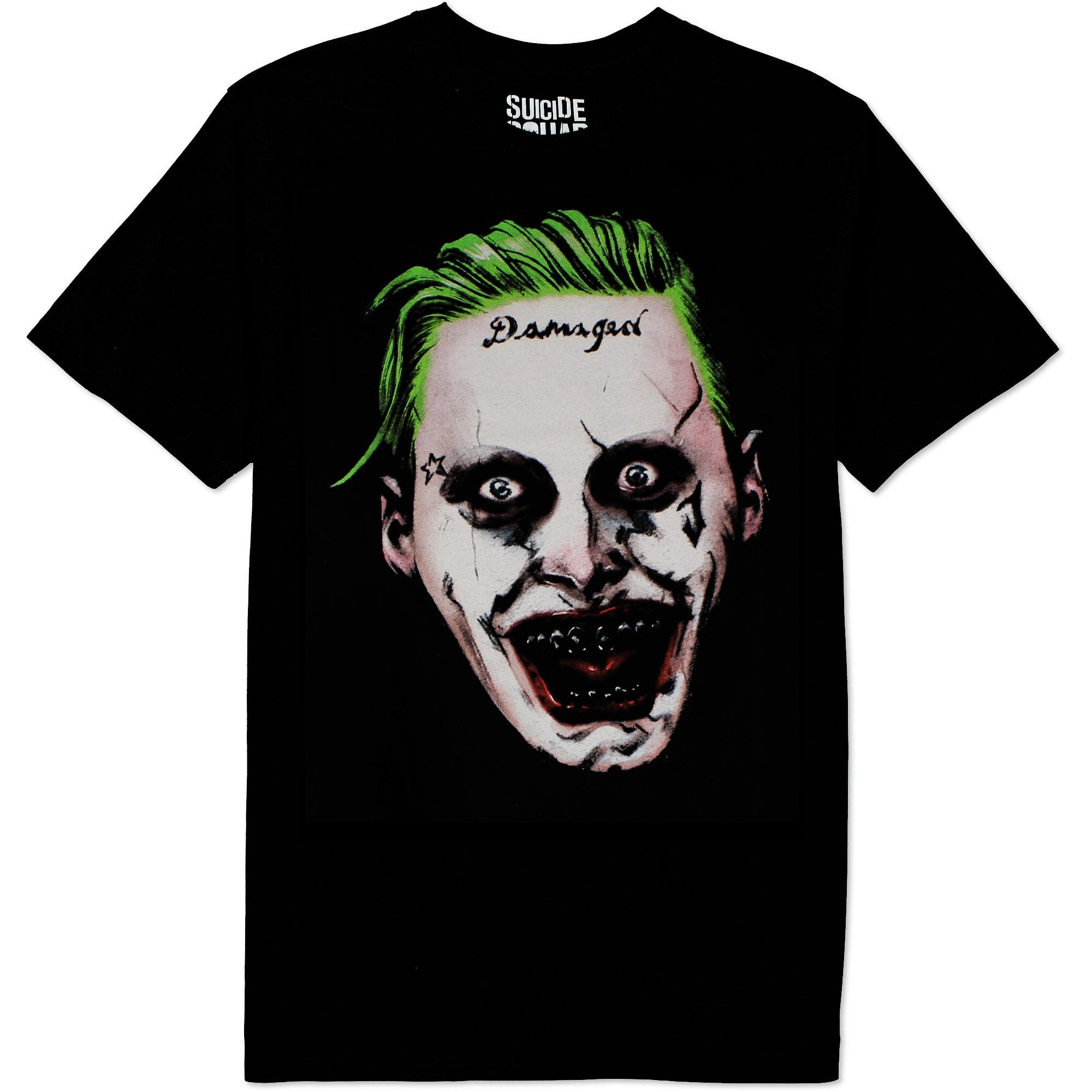 Bioworld Suicide Squad Joker Face Shirt: Large Black