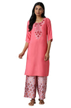 Aurelia Women'S Polyester Kurta & Palazzo (22Onas13034-603849_Pink_L)