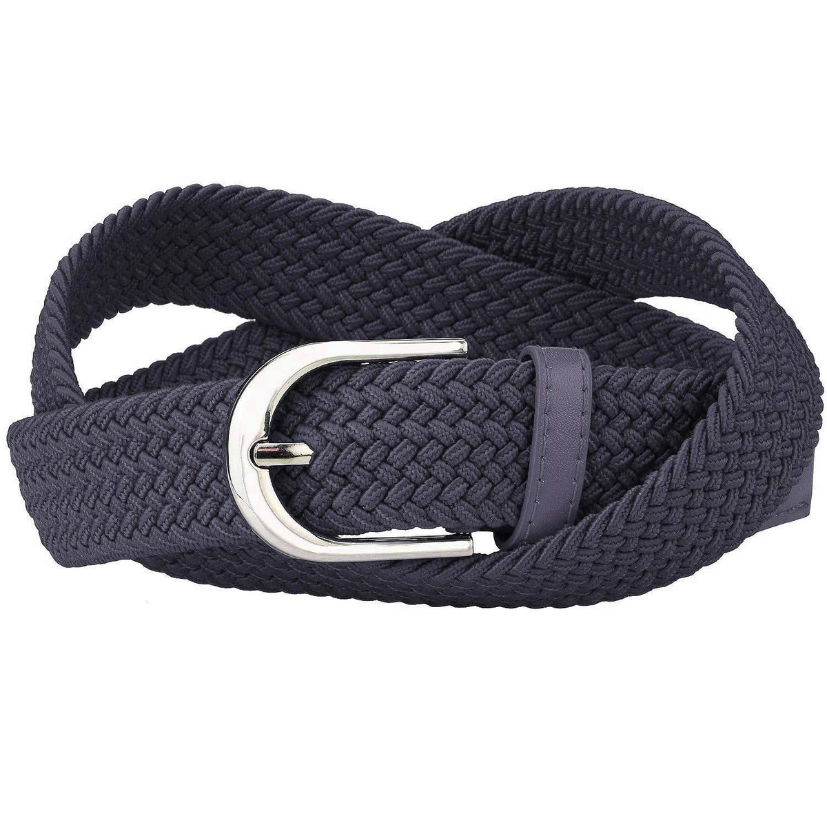 Pinkit Stylish Stretchable Braided Belt For Women/Ladies/Girls (Fits Waist Size 24 To 30)  Grey Colour (Pack Of 1) 24-30