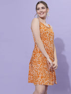 Oomph! Dress For Women Stylish| Summer Vacation Style |Floral Print Spaghetti Strap |Mini Dressfor WomenS & GirlS |Lightweight