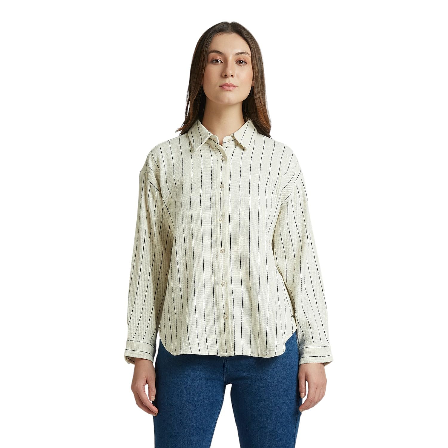 Pepe Jeans WomenS Oversized Fit Shirt (Pl305059_White