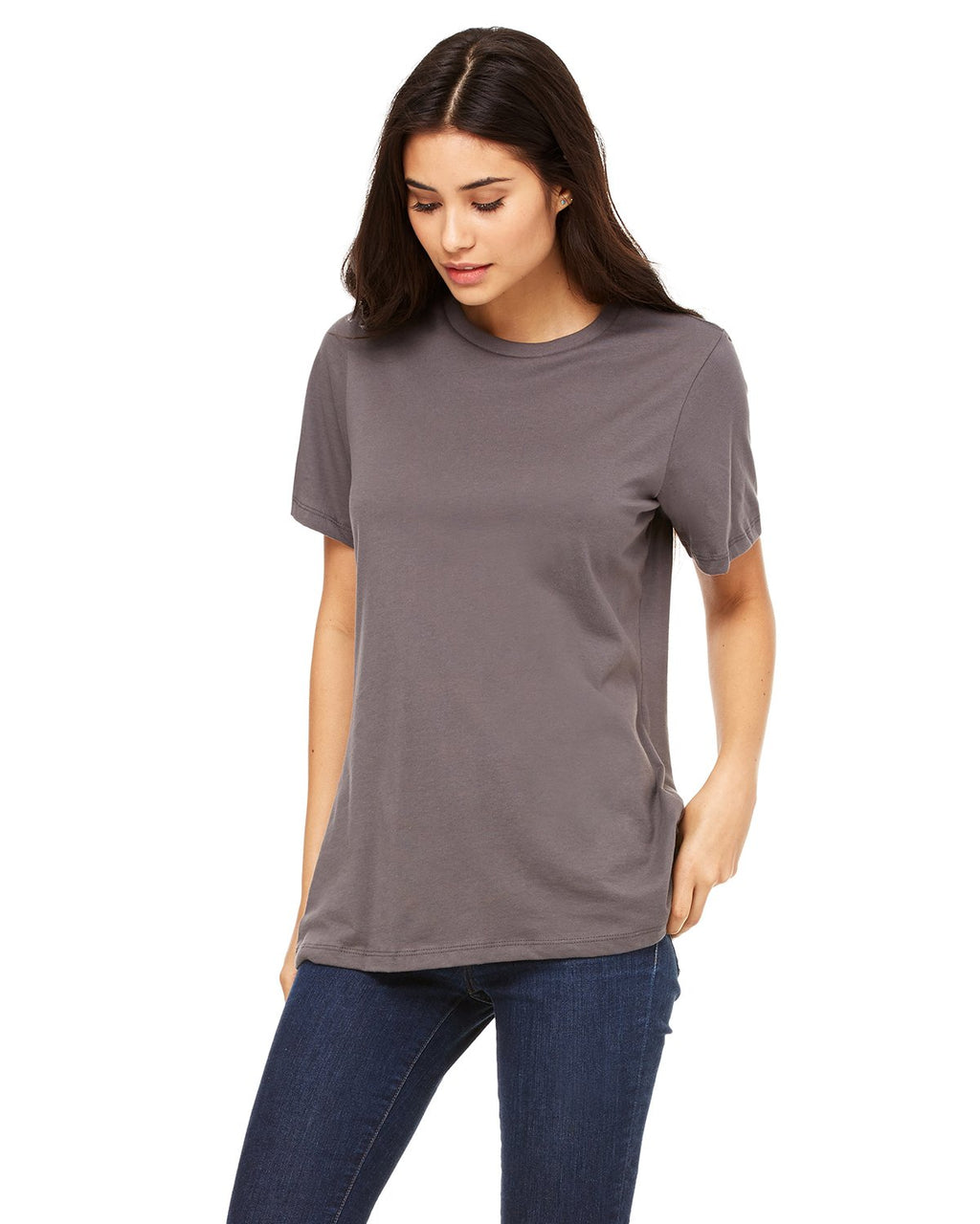 Bella Womens Missy's Relaxed Jersey Short-Sleeve T-Shirt(B6400)-Asphalt-XL