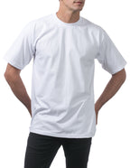 Pro Club Men's Heavyweight Cotton Short Sleeve Crew Neck T-Shirt, White, 2X-Large