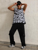 Hubberholme Men Black Cotton Loose Fit Mid-Rise Trousers