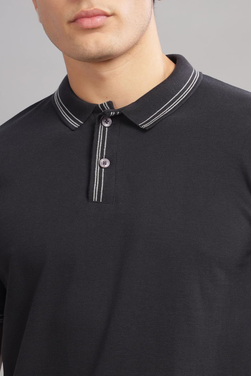 ADRO Polo T Shirt for Men | Black Polo T-Shirt | 100% Cotton Polo Tshirt | Regular Fit Polo| Available in Plus Size Polo|PN24-ST