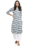 Gosriki Women'S Cotton Kurta (Kur190036-Xxl_2Xl_White)