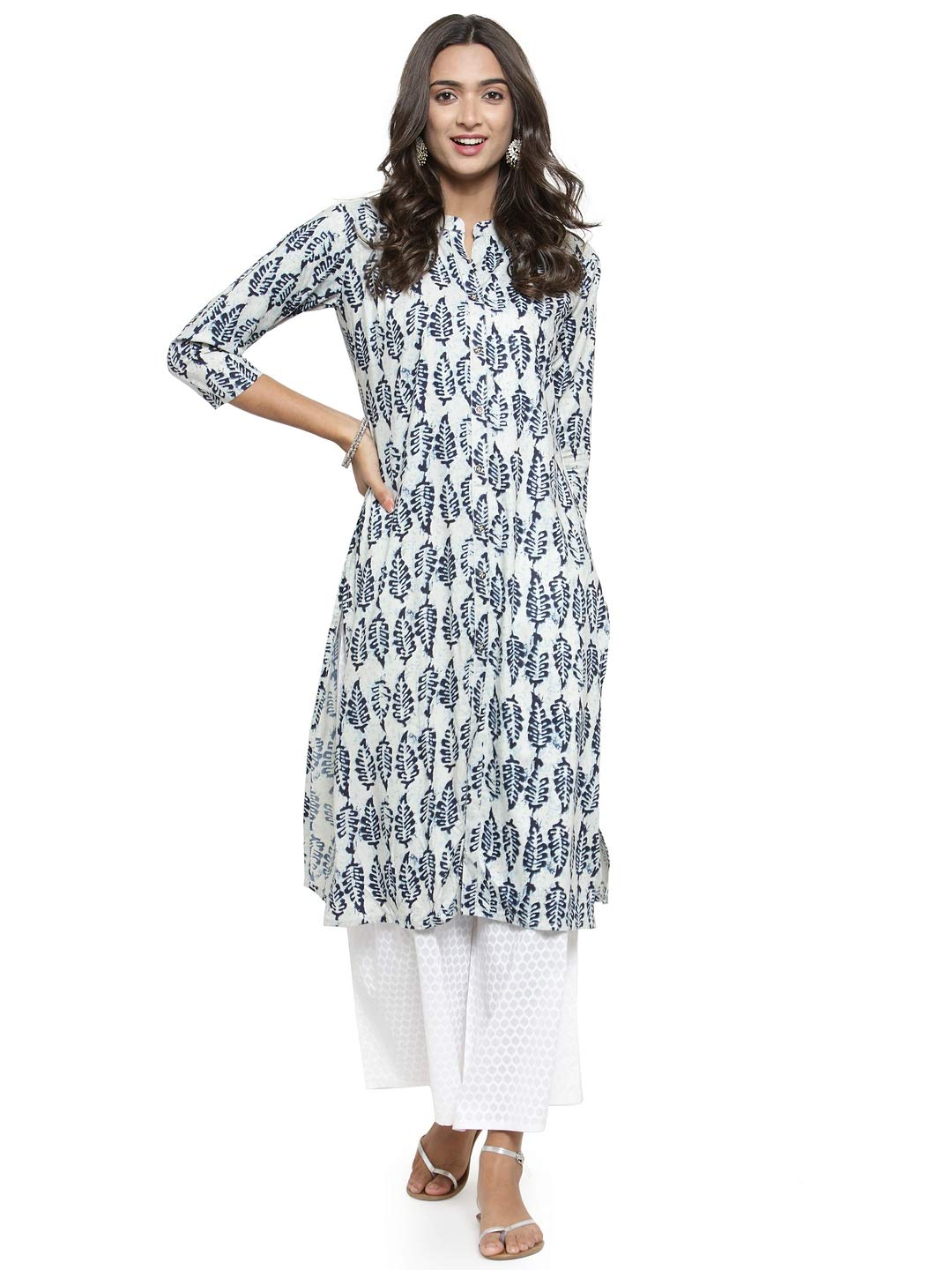 Gosriki Women'S Cotton Kurta (Kur190036-Xxl_2Xl_White)