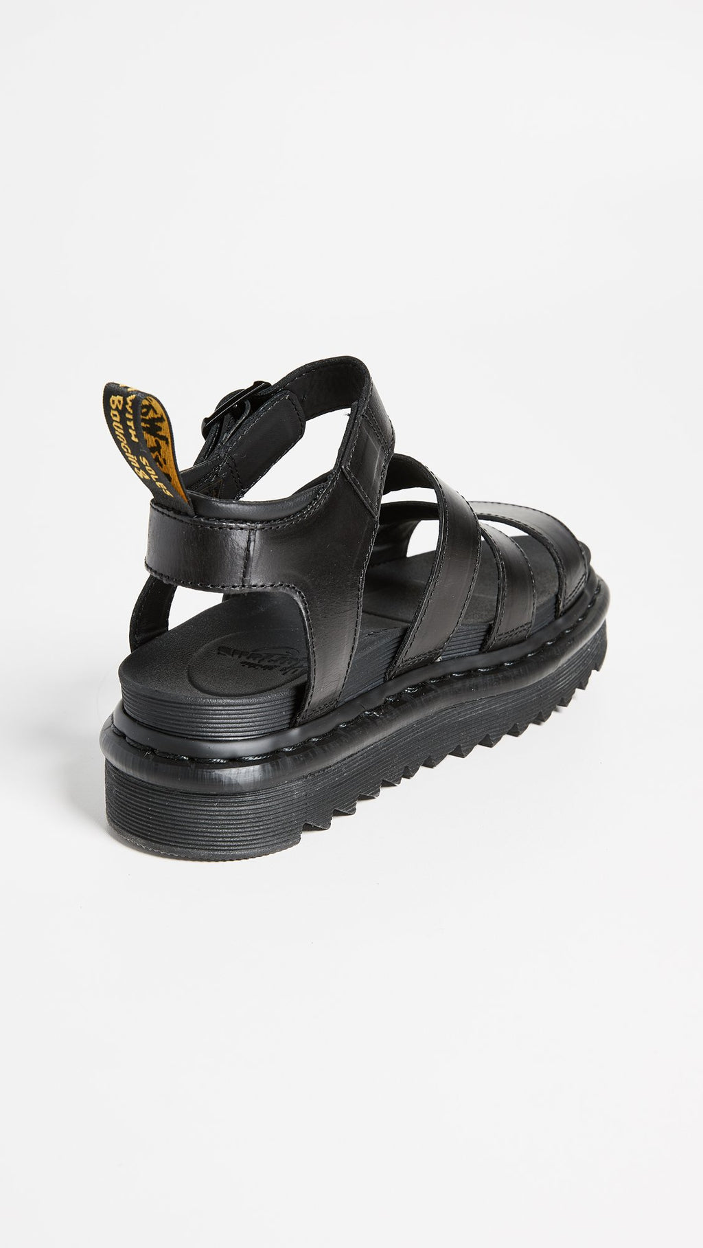 Dr. Martens Women's Blaire Fisherman Sandal, Black Brando Leather,