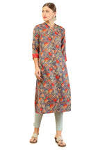 Soch Blue Rayon Printed Kurta