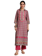 Libas Womens Printed Crepe Straight Kurta For Women
