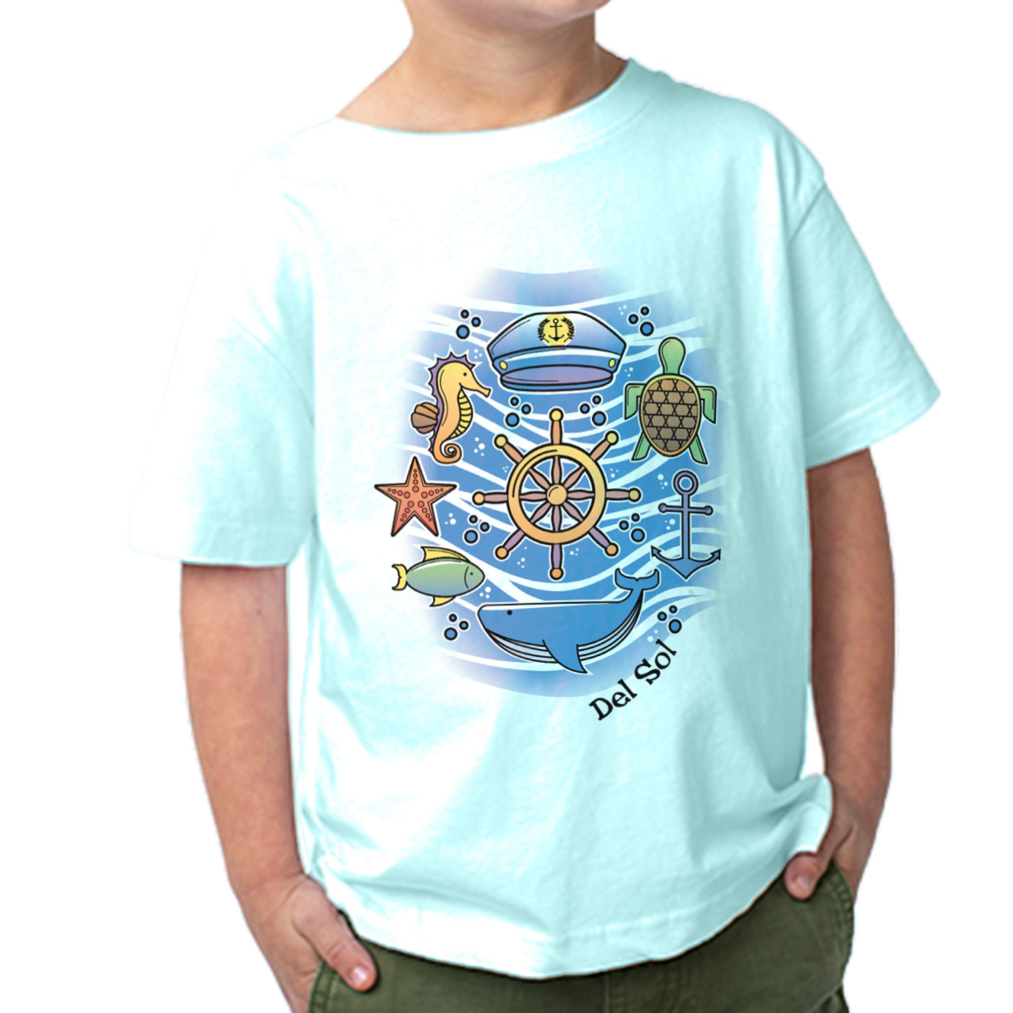 Kids Crew Tee - Sea Adventure by DelSol for Kids - 1 Pc T-Shirt (2T)