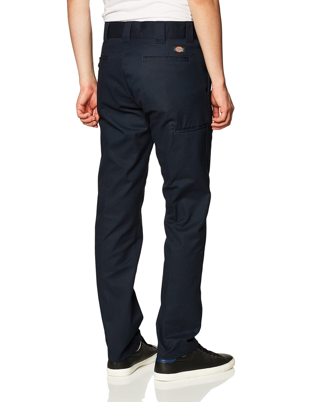 Dickies mens Slim Taper Stretch Twill work utility pants, Dark Navy, 34W x 32L US