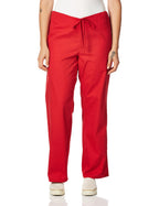 Dickies womens Signature Unisex Drawstring medical scrubs pants, Red, Medium US