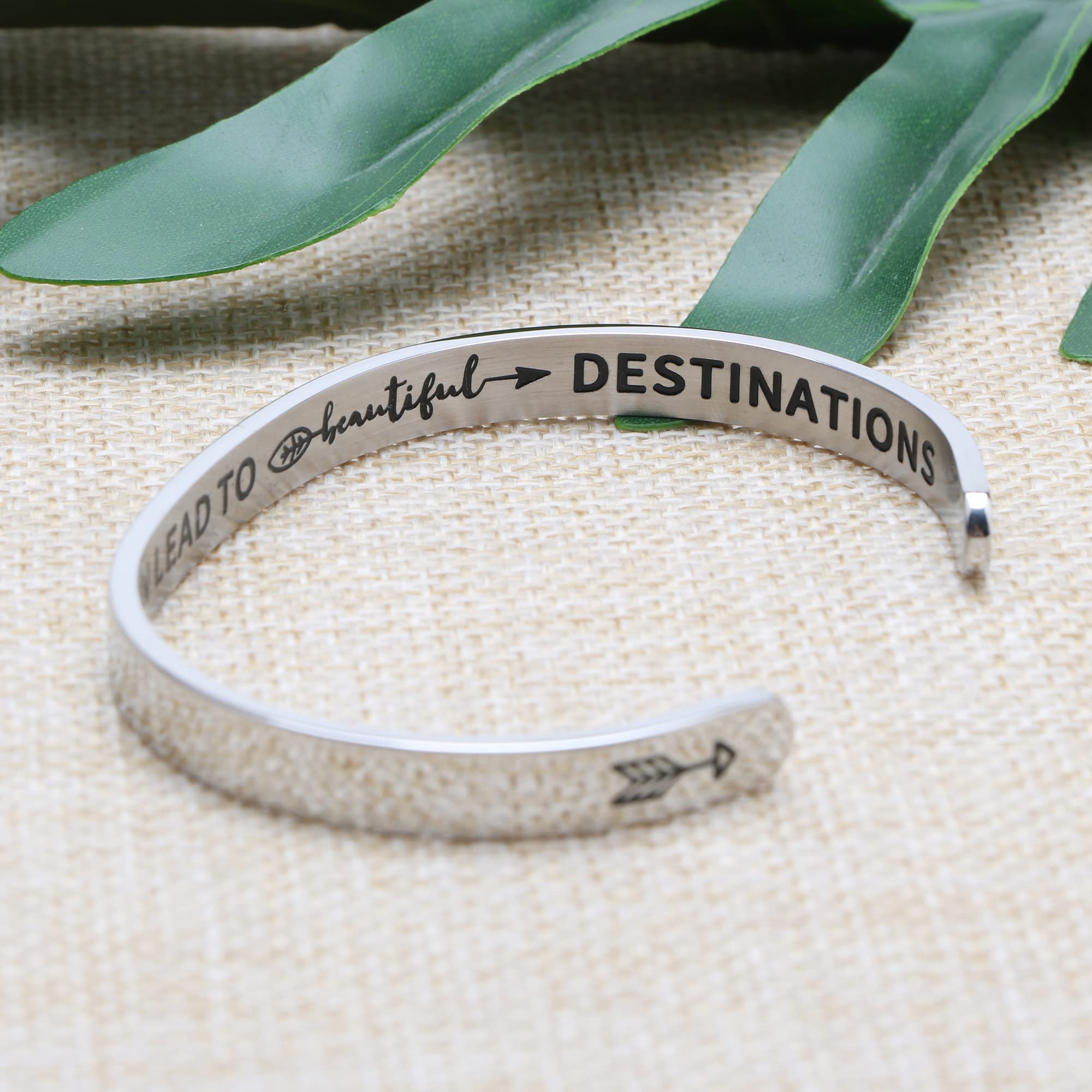JoycuFF Inspirational Bracelets for Her Stainless Steel Jewelry Christmas Birthday Gifts for Mom Housewife Wife Graduates Diffic